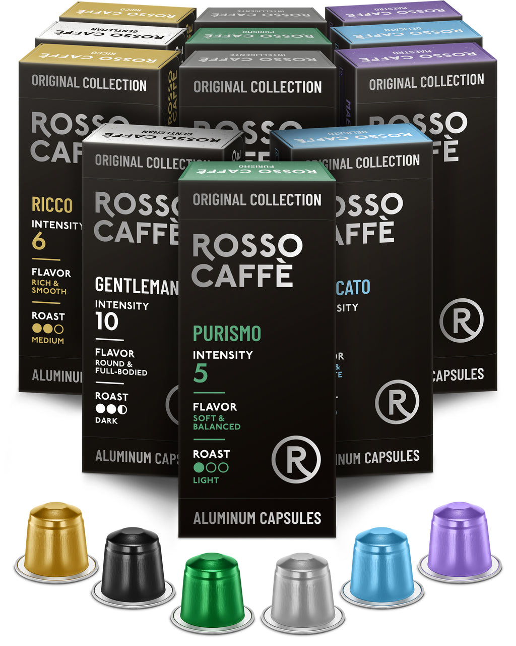 Nespresso Original - Assortiment Top Sélection Ispirazione Italiana &  Espresso 50 Capsules de café - 10x Ristretto, 10x Arpeggio, 10x Roma, 10x  Livanto, 10x Capriccio : : Epicerie